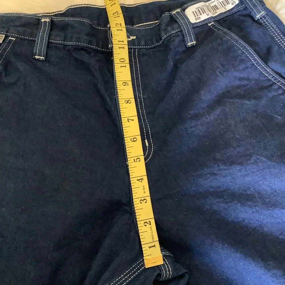 Carhartt FR Mens Flame Resistant Work Pants Navy Blue Carpenter Dungaree 34x32 - Picture 12 of 16